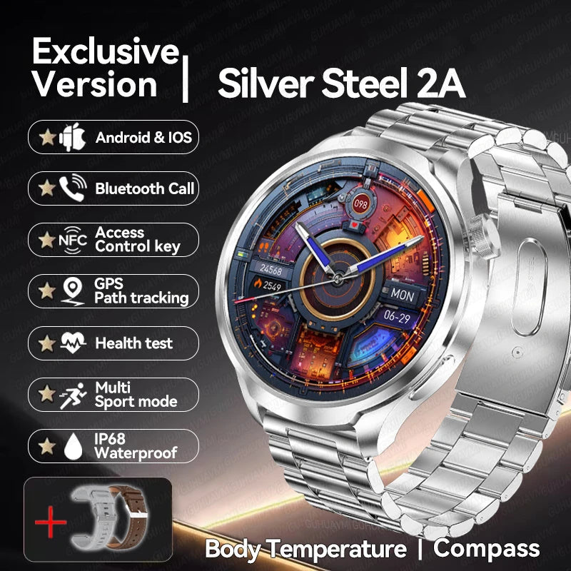 For HUAWEI GPS Outdoor fitness NFC Smart Watch Men 1.85 Inch AMOLED Screen  Bluetooth Call IP67 Waterproof Man SmartWatches 2025