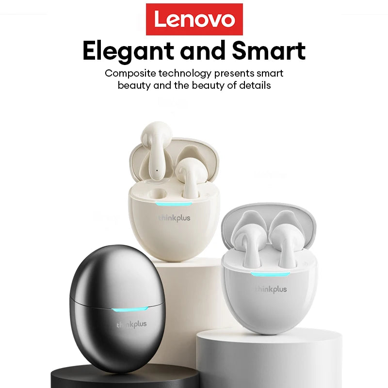 Lenovo Earphones Wireless Bluetooth Business Headset Noise Reduction Sport Earbuds Low Latency Gaming Headphones Huawei Xiaomi