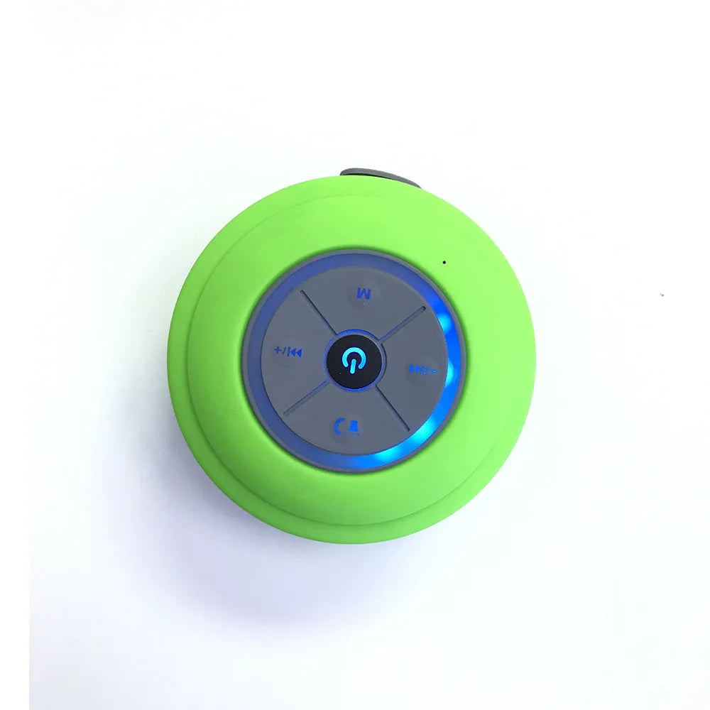 JBJW Q9 Waterproof Bathroom Wireless Speaker Large Suction Cup Bluetooth TF/USB LED Light Portable High Fidelity Mini Subwoofer