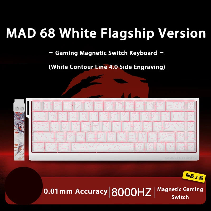 MADLIONS MAD 60/68 HE Mechanical Keyboard Magnetic Switch Rapid Trigger 8K RGB Gaming Keyboard Valorant Gamer PC Accessories