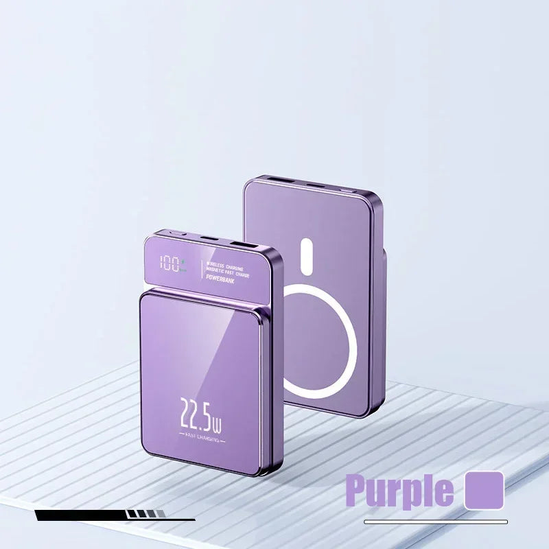 Power Bank 50000mAh Portable Magnetic Fast Wireless Charger for Iphone 12 13 14 Pro Max Macsafe External Auxiliary Battery Pack