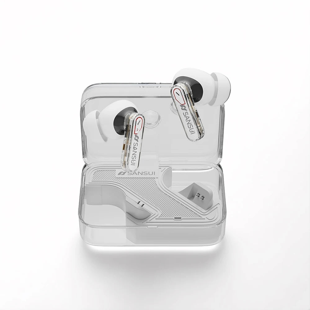 Sansui W7 ANC Bluetooth Earbuds -35dB Active Noise Cancellation Bluetooth 5.4 Headphone IPX4 Waterproof TWS Wireless Earphones