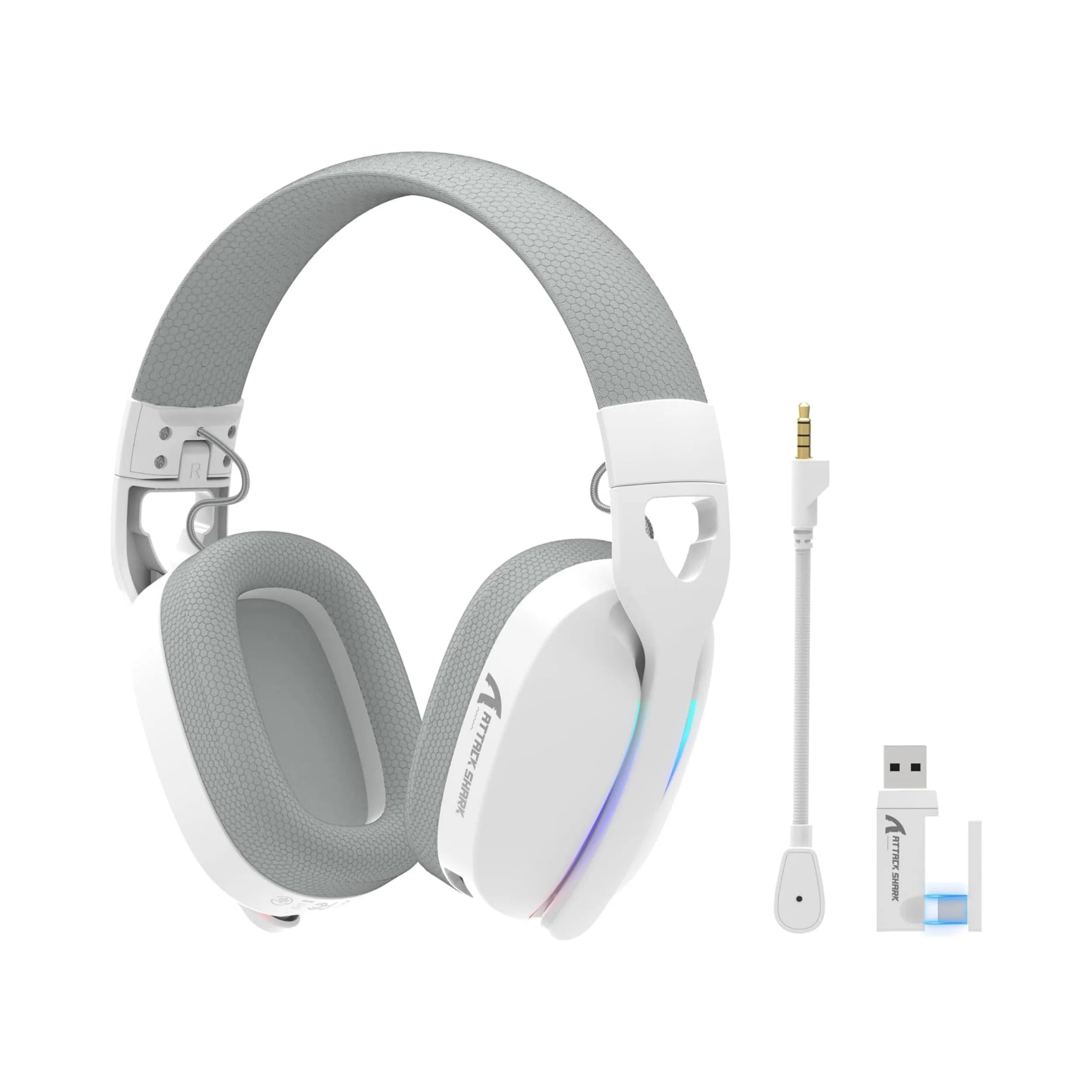 MAMBASNAKE x Attack Shark L90 Ultralight RGB Wireless Gaming Headset with Plug-in Microphone