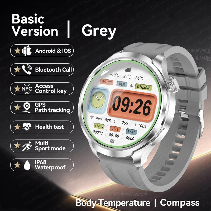 For HUAWEI GPS Outdoor fitness NFC Smart Watch Men 1.85 Inch AMOLED Screen  Bluetooth Call IP67 Waterproof Man SmartWatches 2025