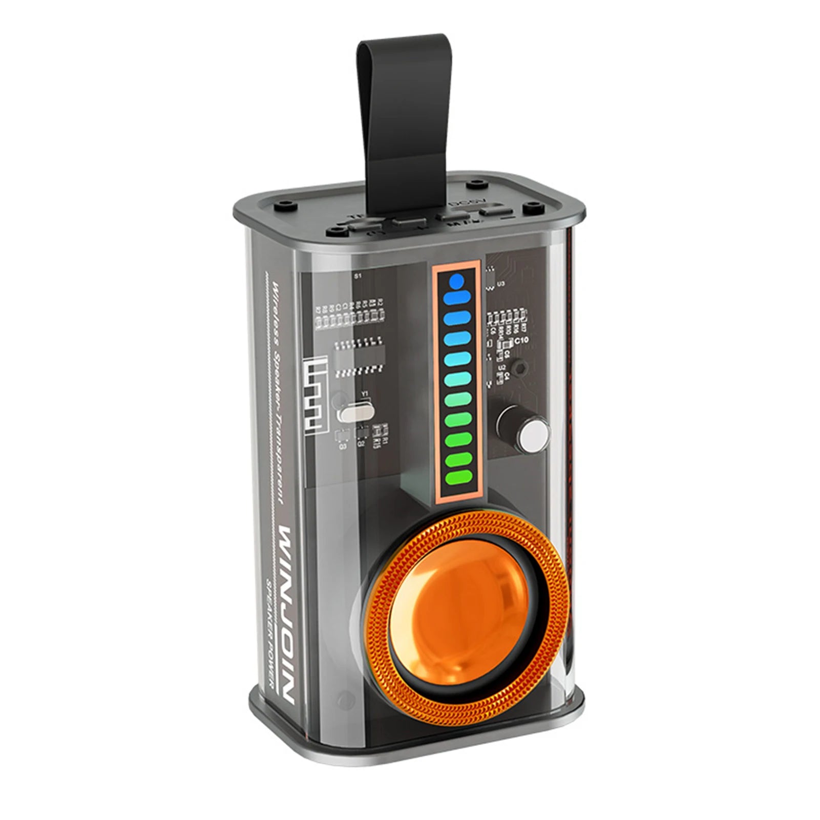 Wireless Mecha Speakers Shake K07Pro Bass Transparent BT Stereo Surround Speakers Audio Player Loudspeaker Sound Box