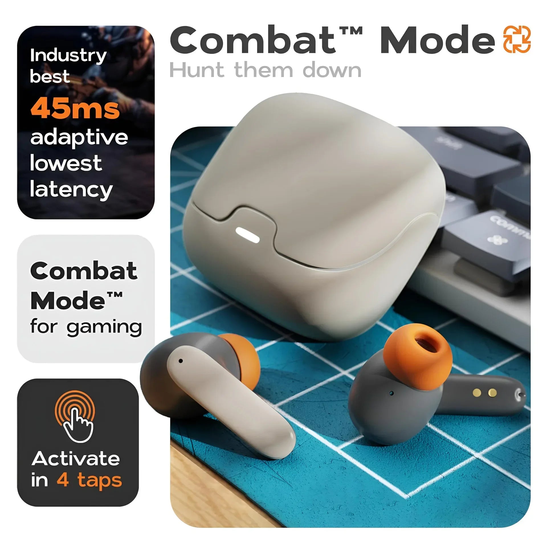 TWS Wireless Bluetooth Earphones Bluetooth 5.4 Ultra-low Latency Dual Microphone ENC Noise Cancelling in Ear Bluetooth Earphones