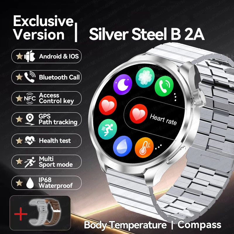 For HUAWEI GPS Outdoor fitness NFC Smart Watch Men 1.85 Inch AMOLED Screen  Bluetooth Call IP67 Waterproof Man SmartWatches 2025