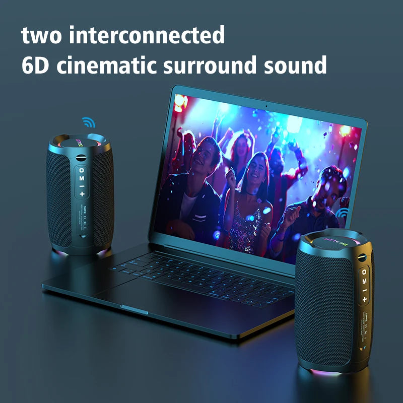 S49 Portable Bluetooth Speaker Stereo Speaker Lossless Audio Decoding Multiple Playback Mode 5.3 High-speed