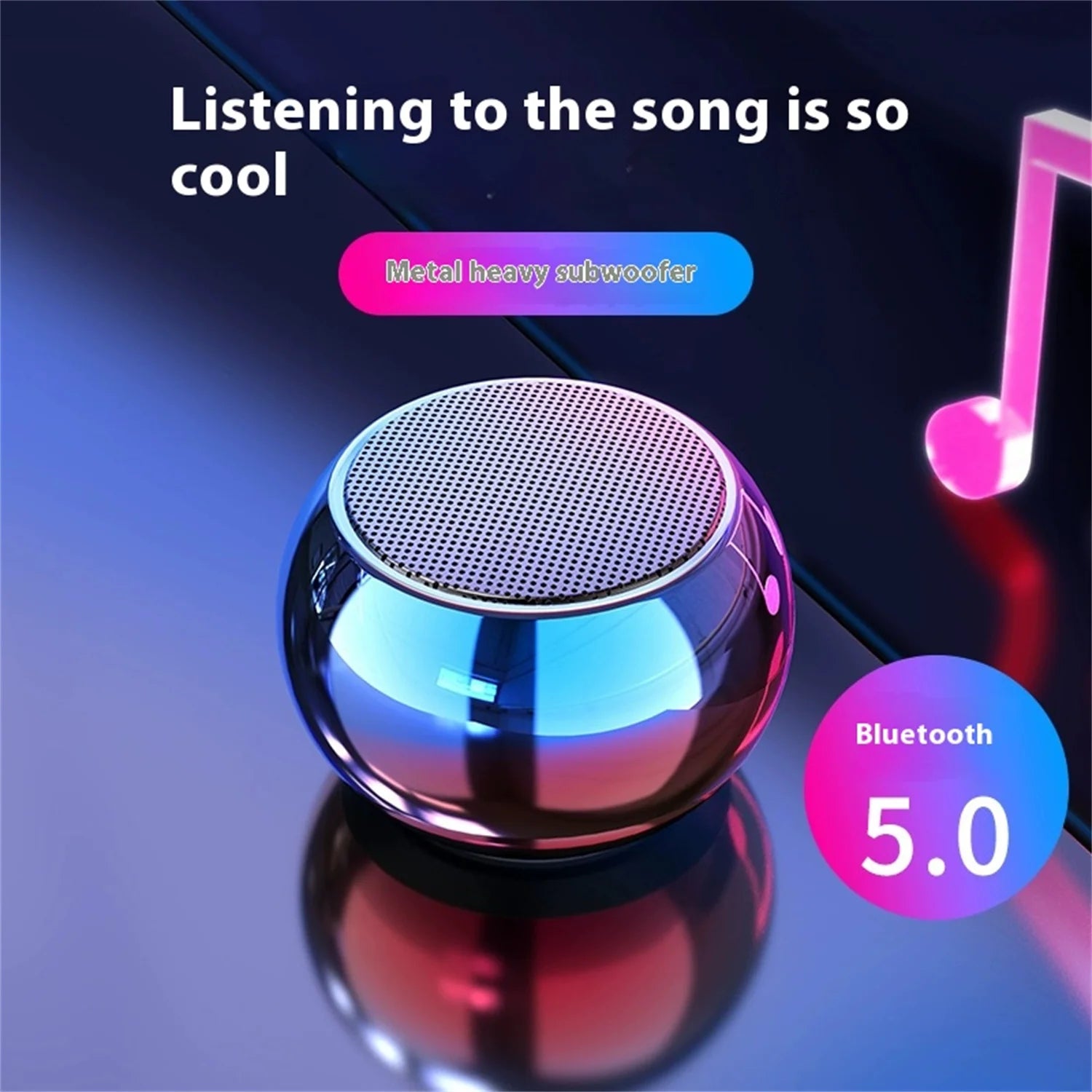 Colorful wireless Bluetooth speaker mini small speaker with high volume outdoor portable small TWS subwoofer