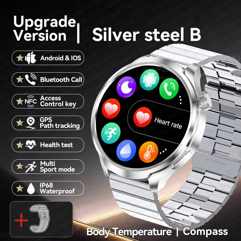 For HUAWEI GPS Outdoor fitness NFC Smart Watch Men 1.85 Inch AMOLED Screen  Bluetooth Call IP67 Waterproof Man SmartWatches 2025