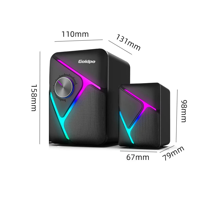 Goldpo D26 Speaker Bluetooth with 360 degree Surround Sound Bluetooth Wireless Stereo for Computer Macbook Laptop