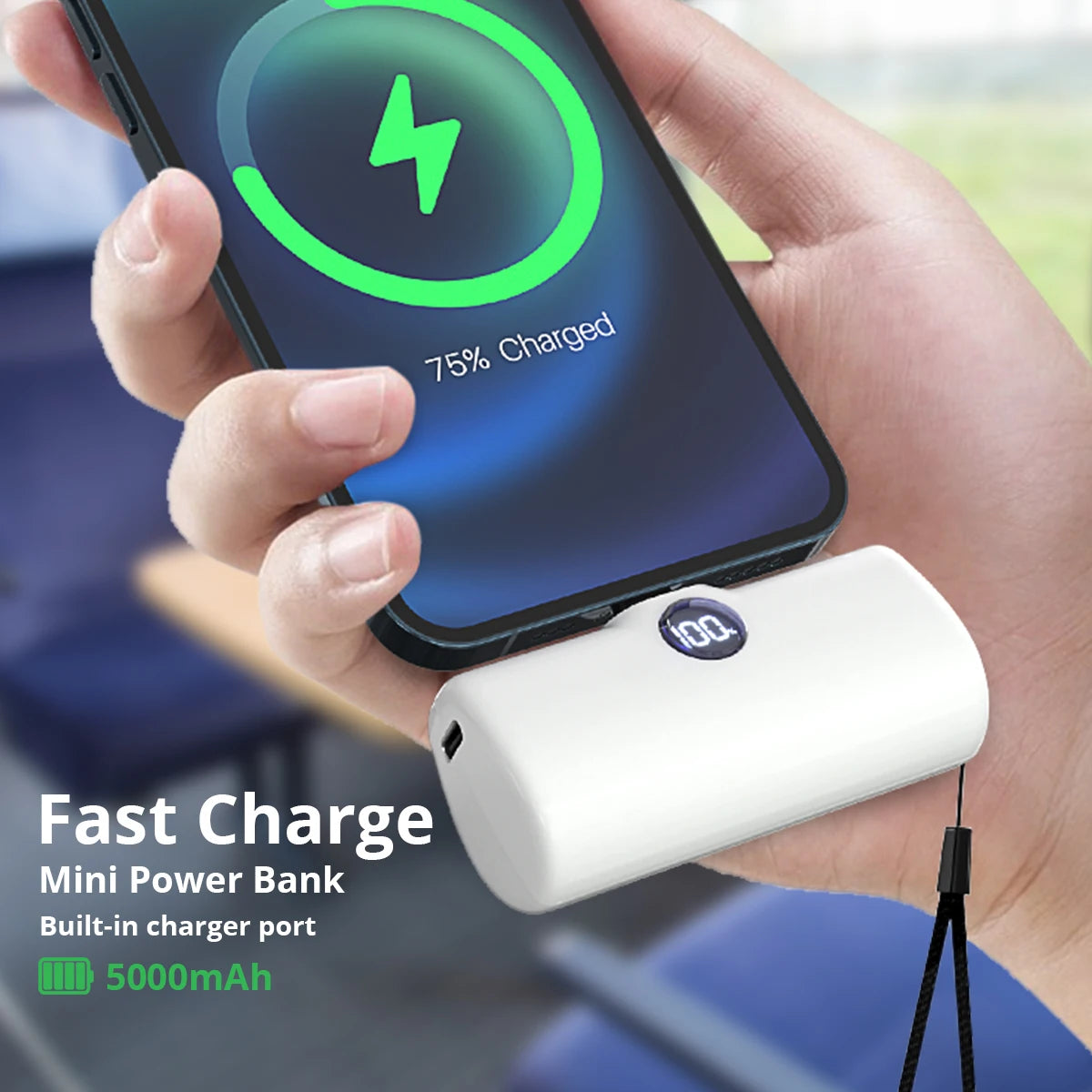 Liboer Fast Charging Portable Power Bank LED Display Mobile External Battery for iPhone Samsung Xiaomi OPPO Compact Powerbank