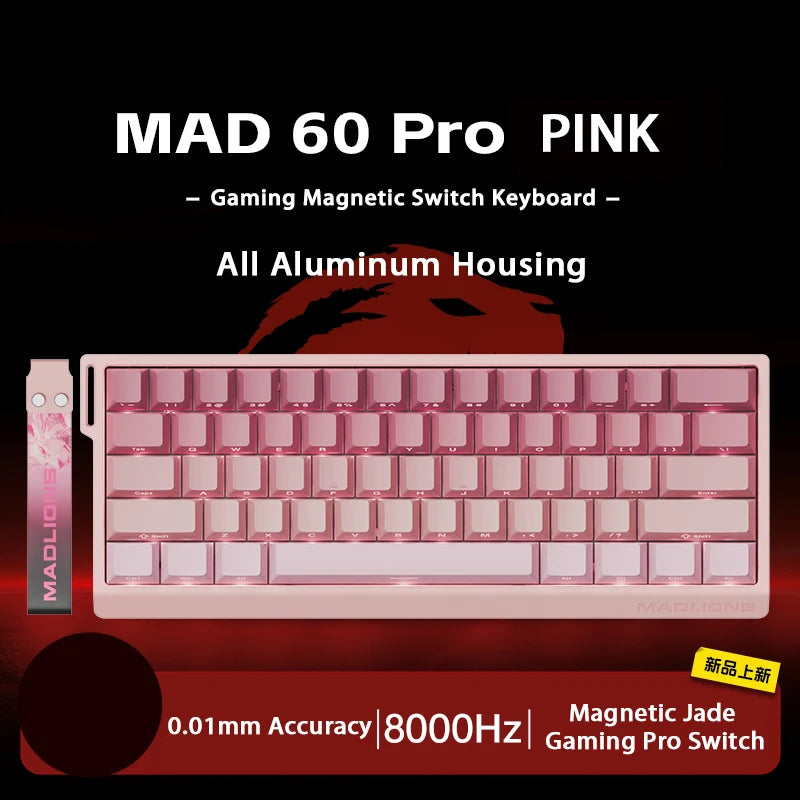 MADLIONS MAD 60/68 HE Mechanical Keyboard Magnetic Switch Rapid Trigger 8K RGB Gaming Keyboard Valorant Gamer PC Accessories