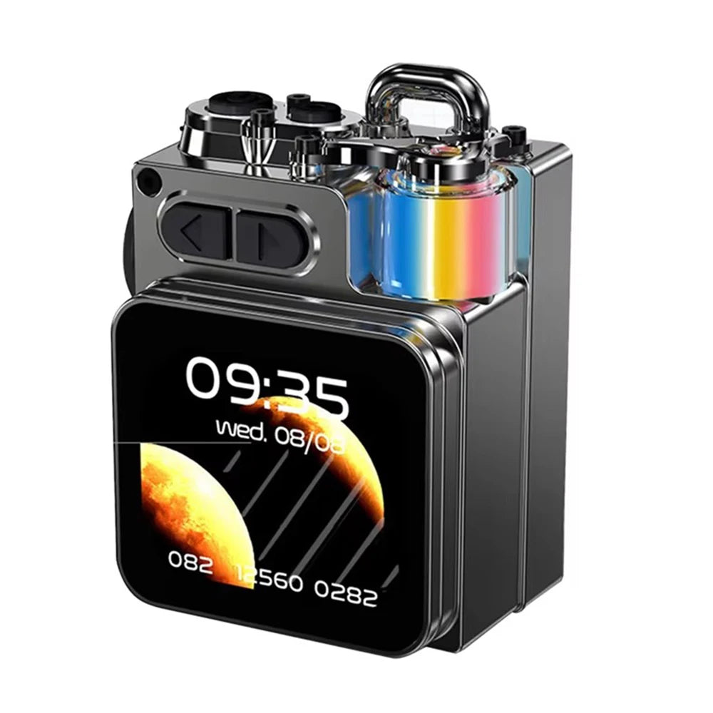Portable Wireless Bluetooth Speaker Stereo Surround Metallic Outdoor Speaker LED Display Screen with RGB Desktop Subwoofer