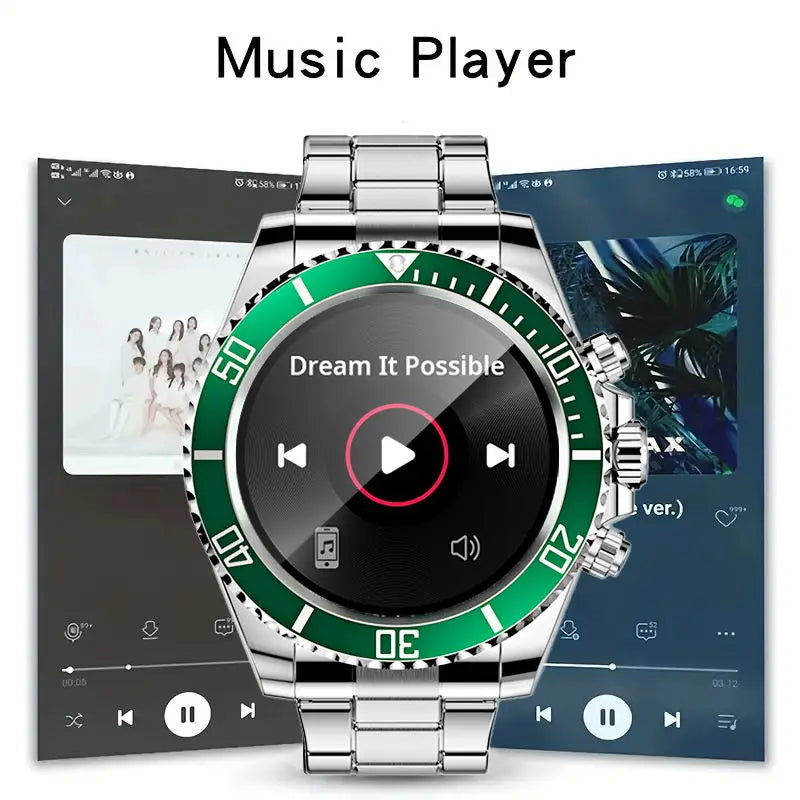 Luxury Smart Watch Man High-End Android Fitness Tracker Aiweile Aw12 Sport Business Bluetooth Call For Huawei IOS Smart Clock