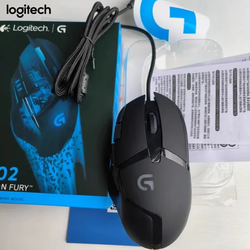 Logitech G402 wired gaming mouse with RGB dazzling backlight for precise tracking of essential peripherals for esports players
