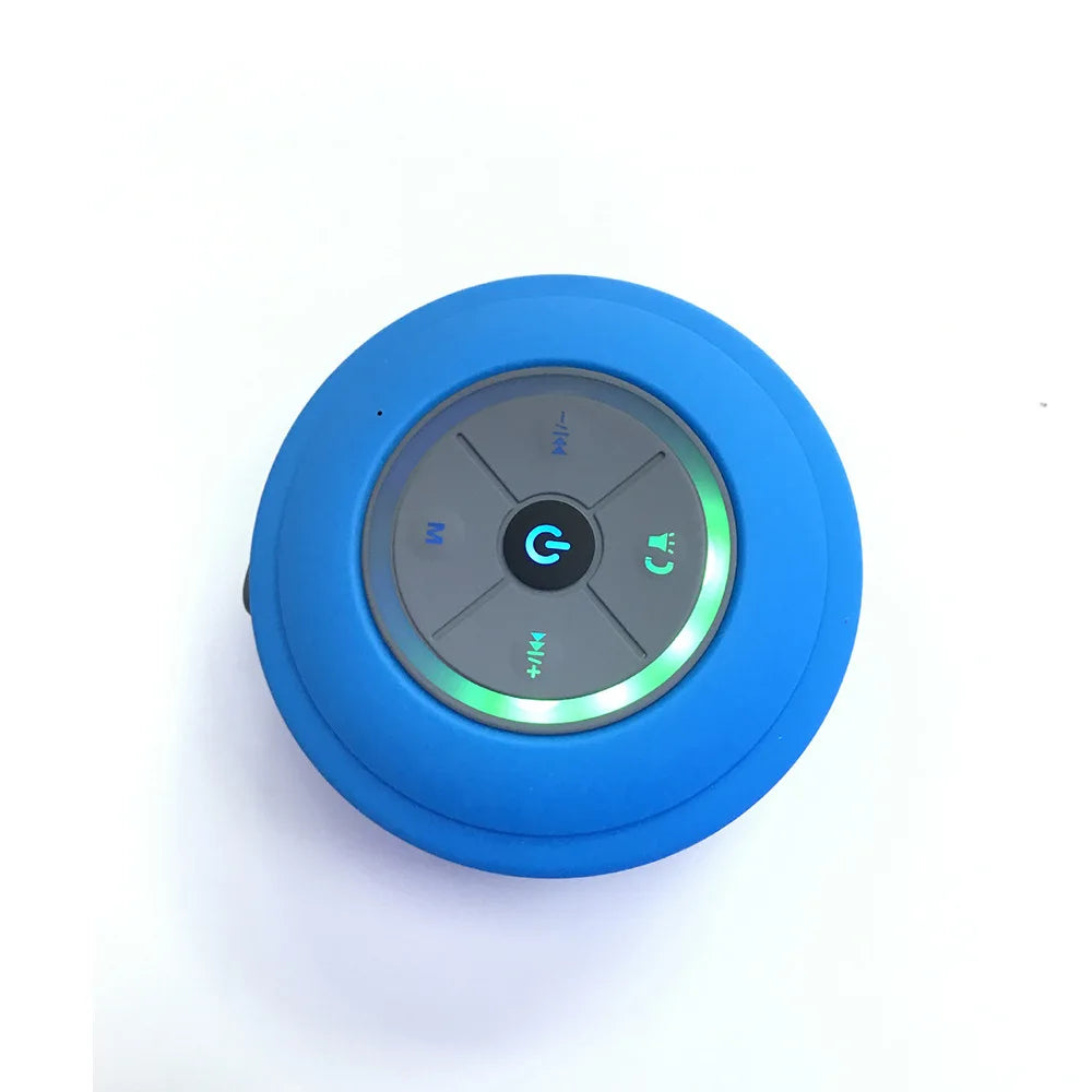 JBJW Q9 Waterproof Bathroom Wireless Speaker Large Suction Cup Bluetooth TF/USB LED Light Portable High Fidelity Mini Subwoofer