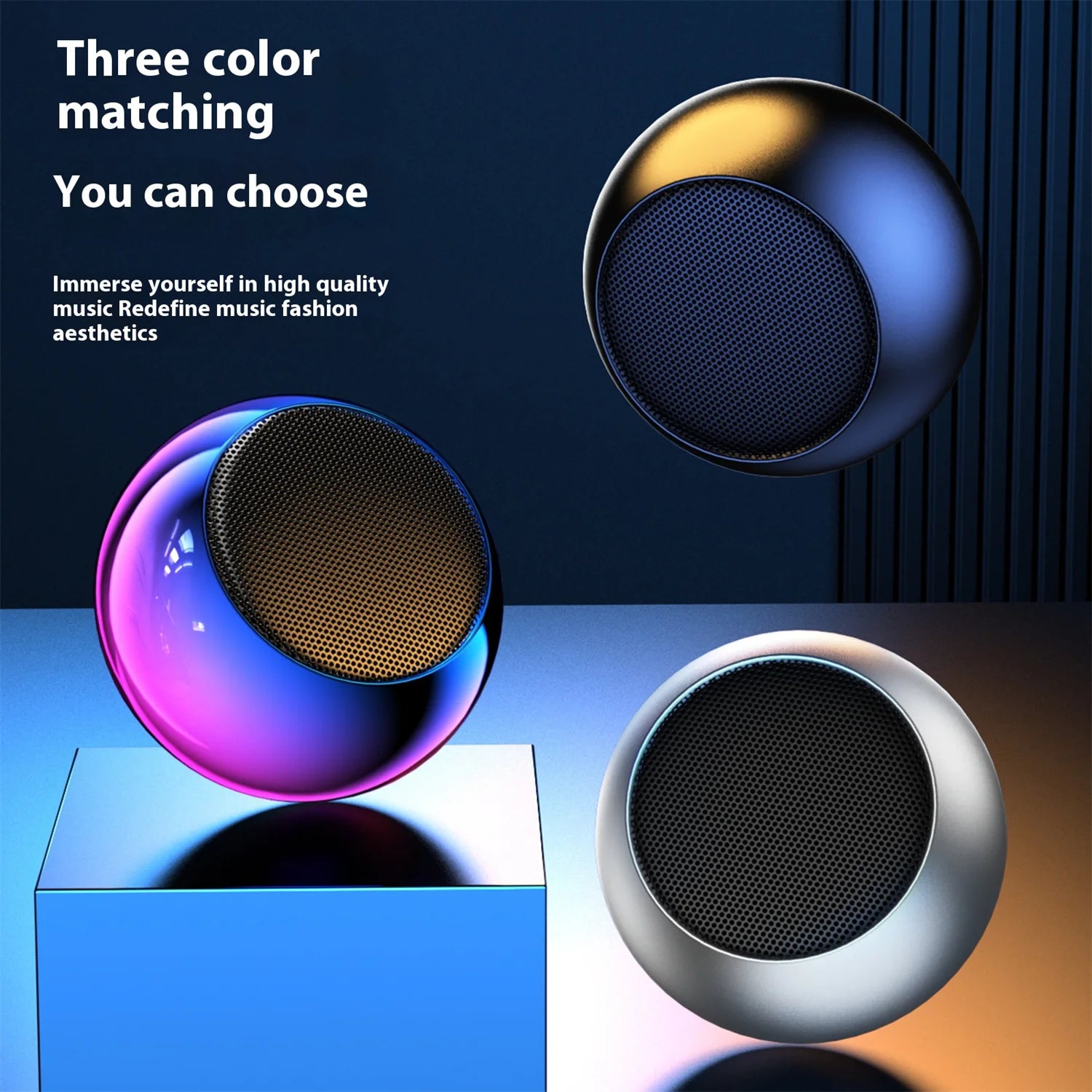 Colorful wireless Bluetooth speaker mini small speaker with high volume outdoor portable small TWS subwoofer