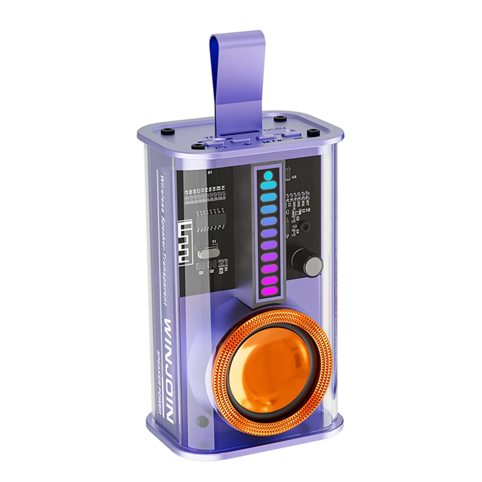 Wireless Mecha Speakers Shake K07Pro Bass Transparent BT Stereo Surround Speakers Audio Player Loudspeaker Sound Box