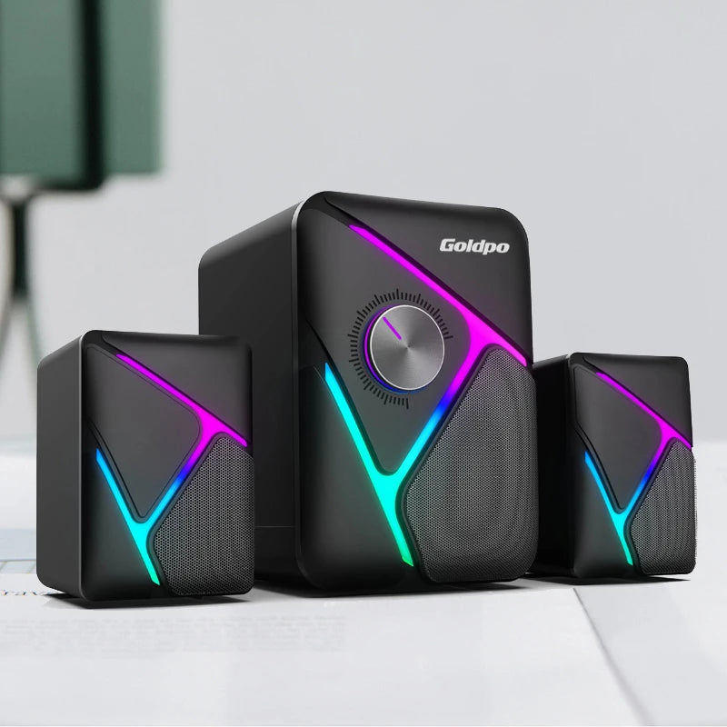 Goldpo D26 Speaker Bluetooth with 360 degree Surround Sound Bluetooth Wireless Stereo for Computer Macbook Laptop