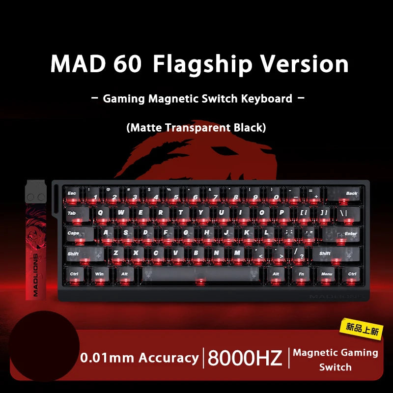 MADLIONS MAD 60/68 HE Mechanical Keyboard Magnetic Switch Rapid Trigger 8K RGB Gaming Keyboard Valorant Gamer PC Accessories