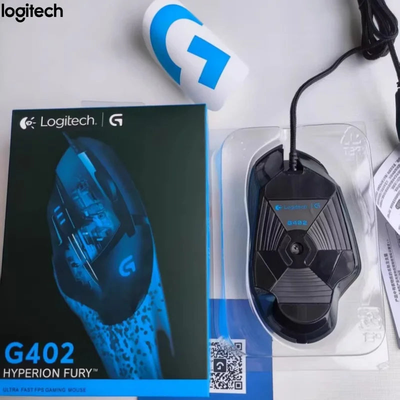 Logitech G402 wired gaming mouse with RGB dazzling backlight for precise tracking of essential peripherals for esports players
