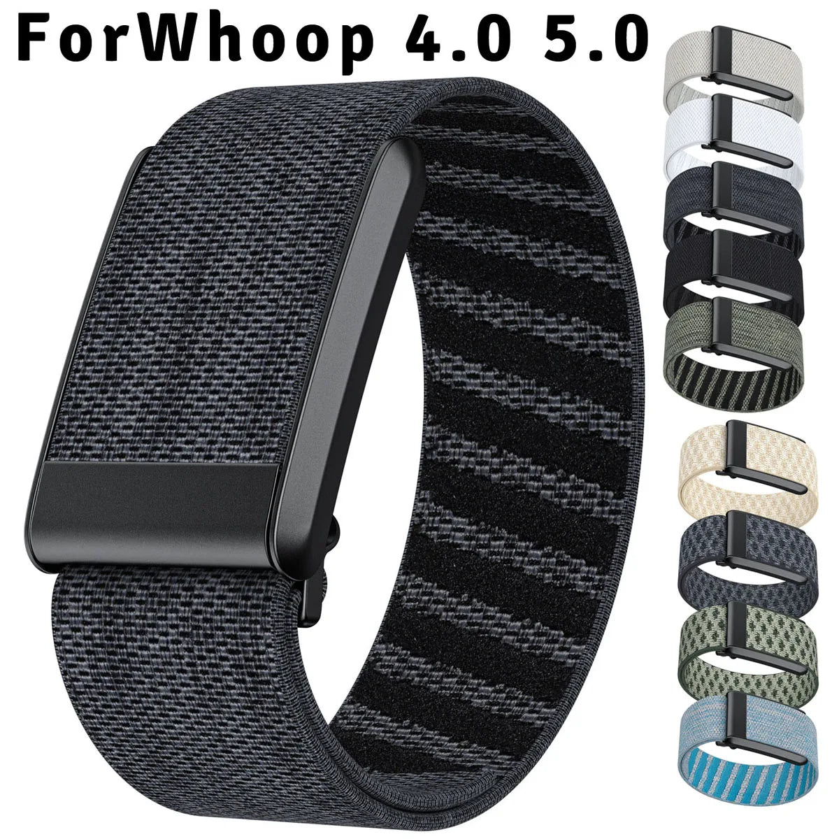 Soft Nylon Watch Strap for WHOOP 5.0 Band Adjustable Sport Breathable Smartwatch Bracelet for Whoop Band 4.0 Strap Belt