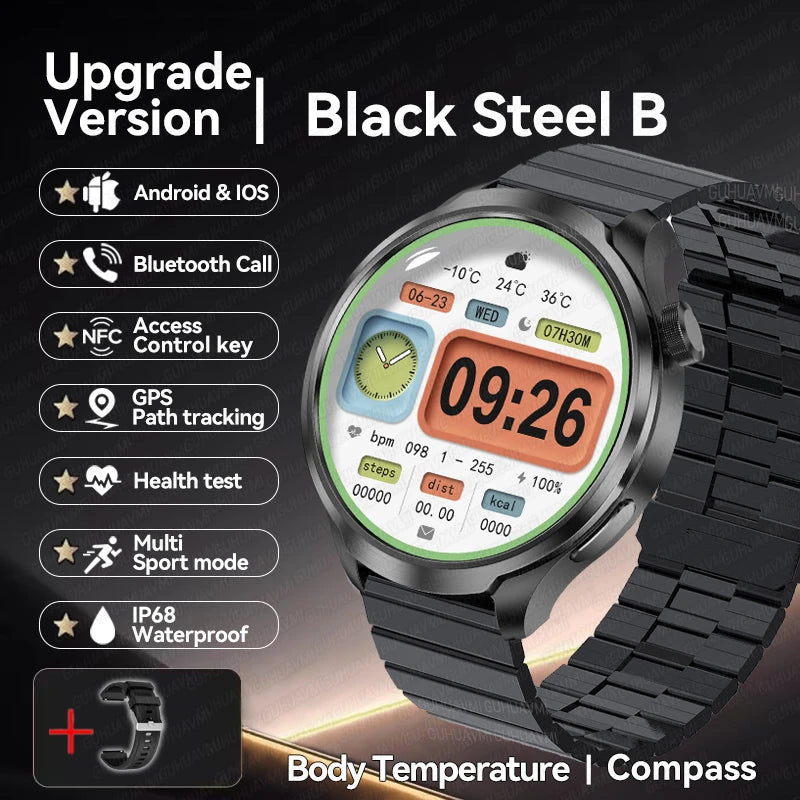 For HUAWEI GPS Outdoor fitness NFC Smart Watch Men 1.85 Inch AMOLED Screen  Bluetooth Call IP67 Waterproof Man SmartWatches 2025