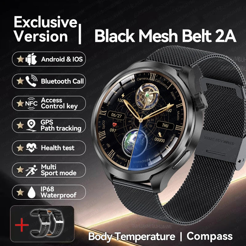 For HUAWEI GPS Outdoor fitness NFC Smart Watch Men 1.85 Inch AMOLED Screen  Bluetooth Call IP67 Waterproof Man SmartWatches 2025