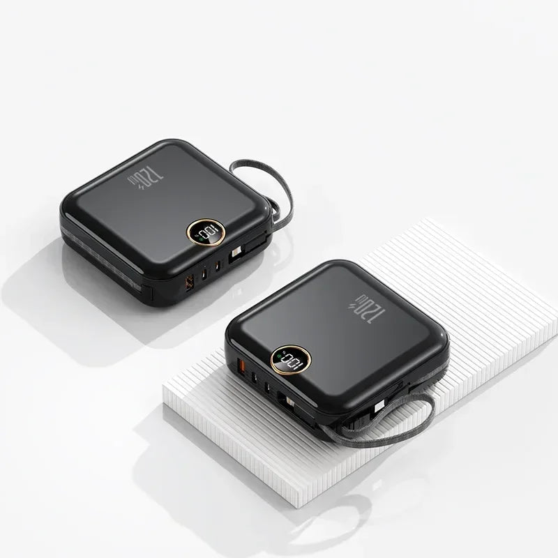 20000mAh Portable Power Bank 120W Fast Charging Phone Charger Digital Display Powerbank for IPhone Xiaomi External Spare Battery