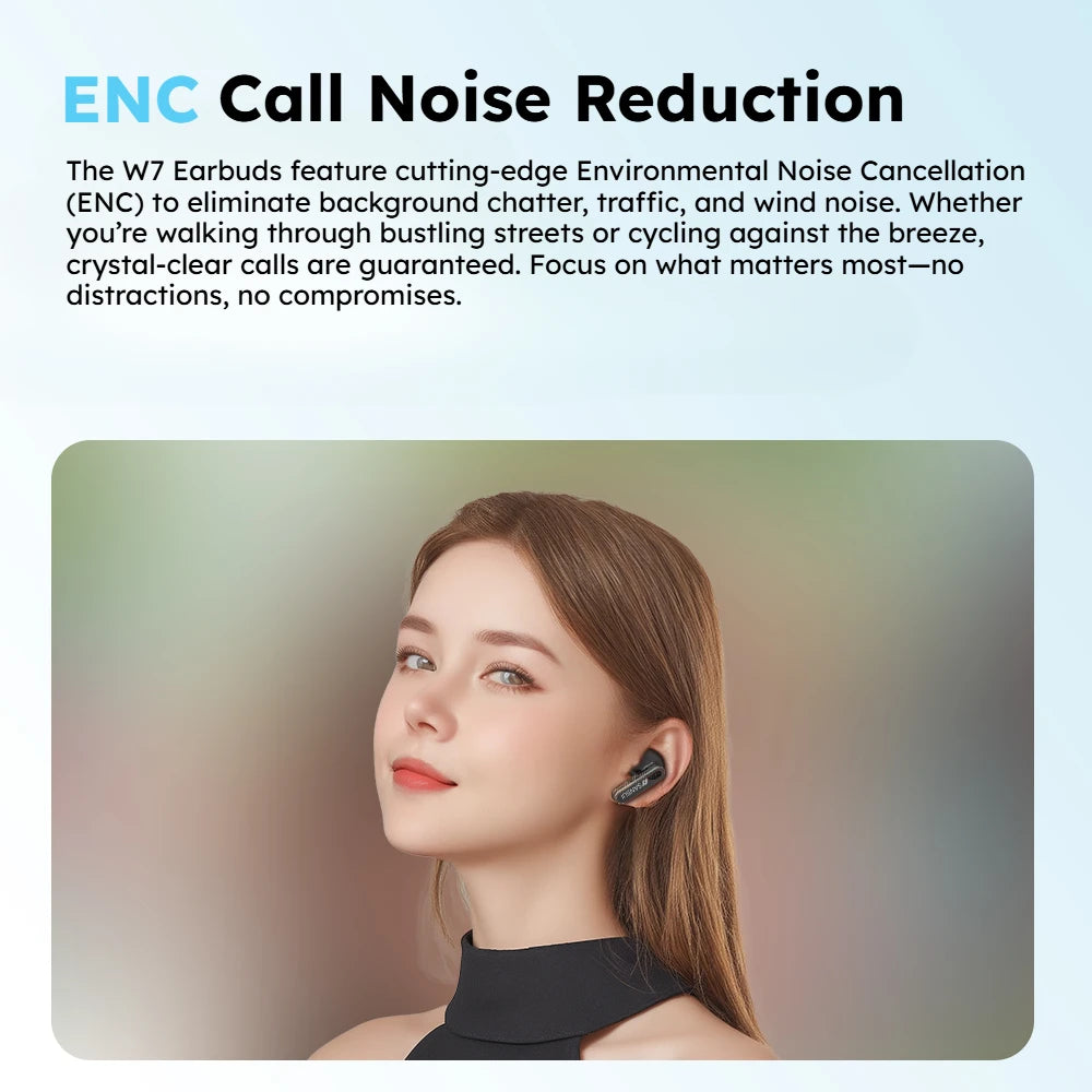 Sansui W7 ANC Bluetooth Earbuds -35dB Active Noise Cancellation Bluetooth 5.4 Headphone IPX4 Waterproof TWS Wireless Earphones