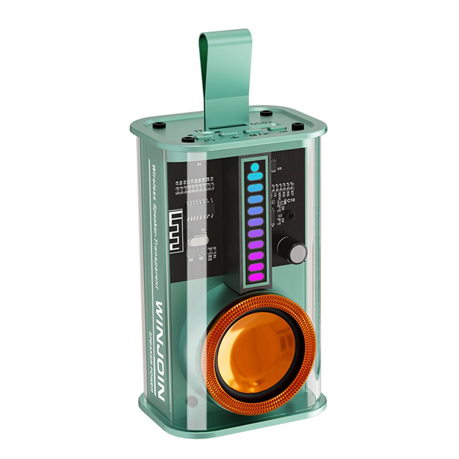 Wireless Mecha Speakers Shake K07Pro Bass Transparent BT Stereo Surround Speakers Audio Player Loudspeaker Sound Box