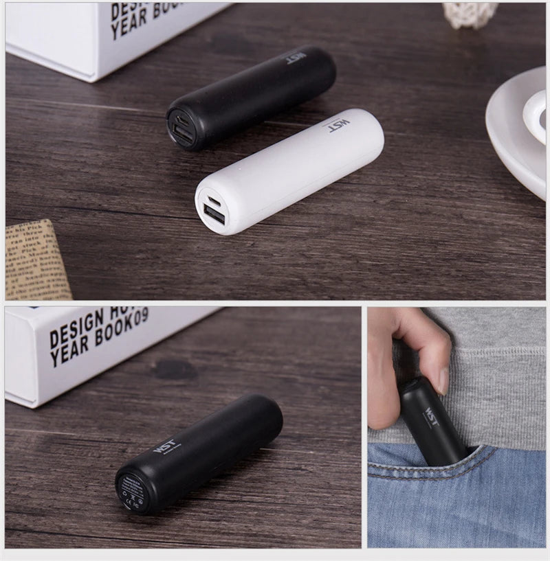 Mini Power Bank 3350mAh Mobile Phone Portable Charger Powerbank for iPhone 15 Samsung Huawei Xiaomi External Spare Battery Pack