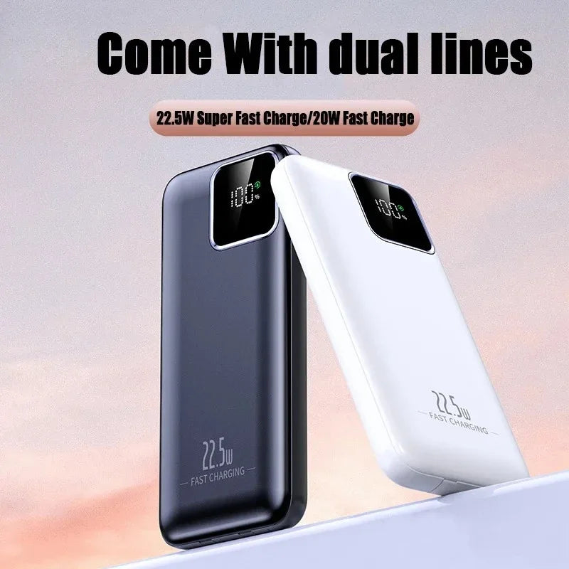 New 20000mAh Power Bank Portable External Battery 22.5W Fast Charging Portable Charger for IPhone Xiaomi Redmi Poco Powerbank