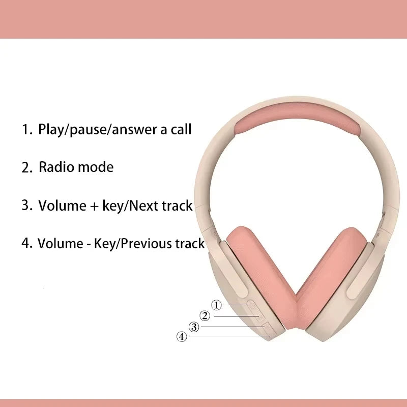 Xiaomi P2961 Wireless Headphones Bluetooth 5.3 Earphone Foldable HIFI Stereo Heavy Bass Headset Long Endurance Earbuds With Mic