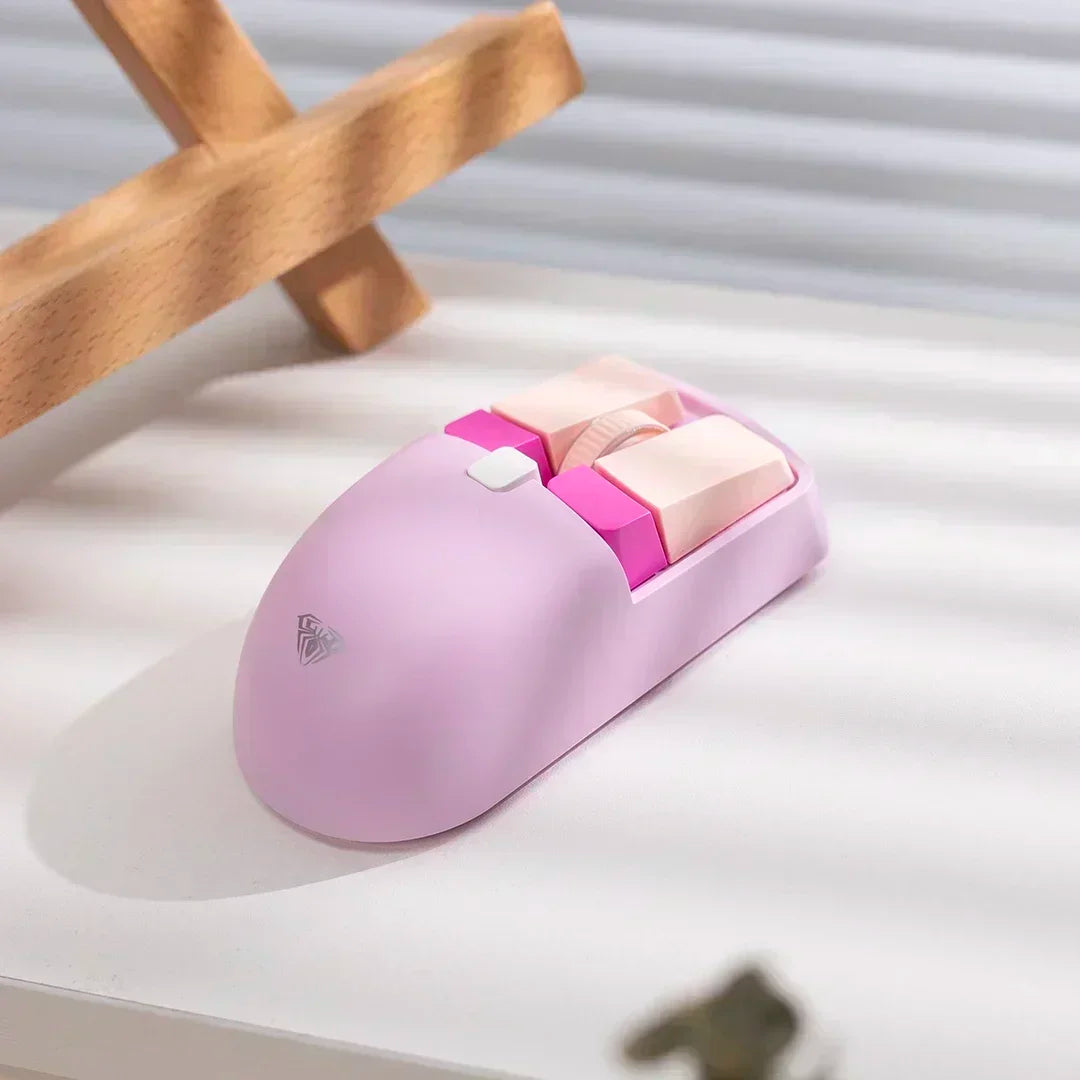 Aula SC320 Dual-Mode 2.4G Bluetooth Wireless Rechargeable 4000dpi Gaming Mouse Cute Girls Customized Laptop Office Accessories