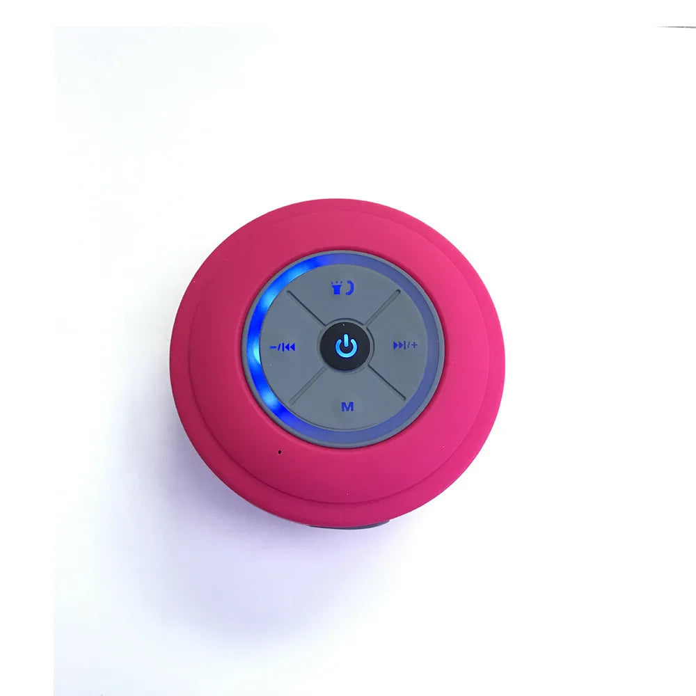 JBJW Q9 Waterproof Bathroom Wireless Speaker Large Suction Cup Bluetooth TF/USB LED Light Portable High Fidelity Mini Subwoofer