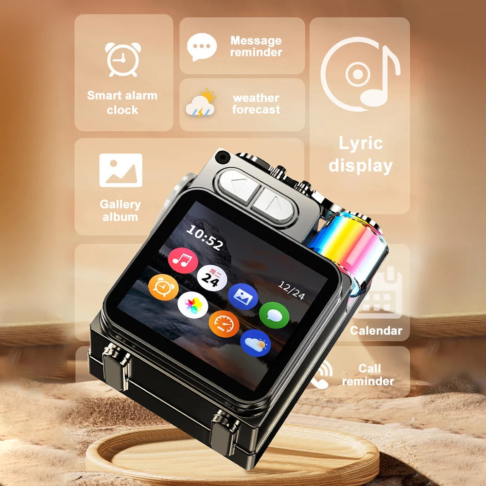 Portable Wireless Bluetooth Speaker Stereo Surround Metallic Outdoor Speaker LED Display Screen with RGB Desktop Subwoofer