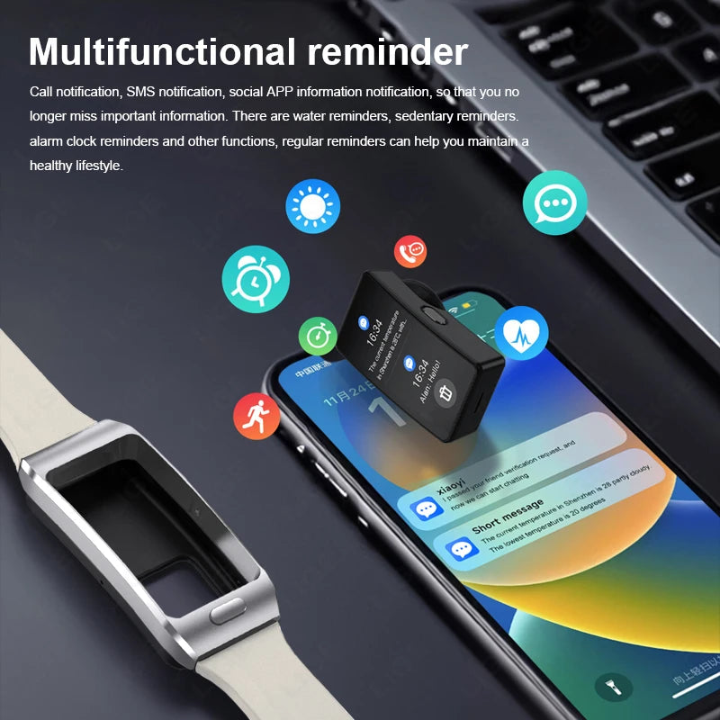 LIGE 2 In 1 TWS Headset Smart Watch 1.57" Men Women GPS Sports Fitness ECG Heart Rate Watches Bluetooth Call Music Smartwatch