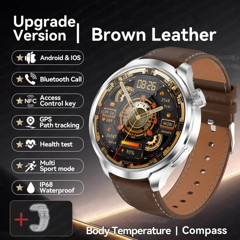 For HUAWEI GPS Outdoor fitness NFC Smart Watch Men 1.85 Inch AMOLED Screen  Bluetooth Call IP67 Waterproof Man SmartWatches 2025