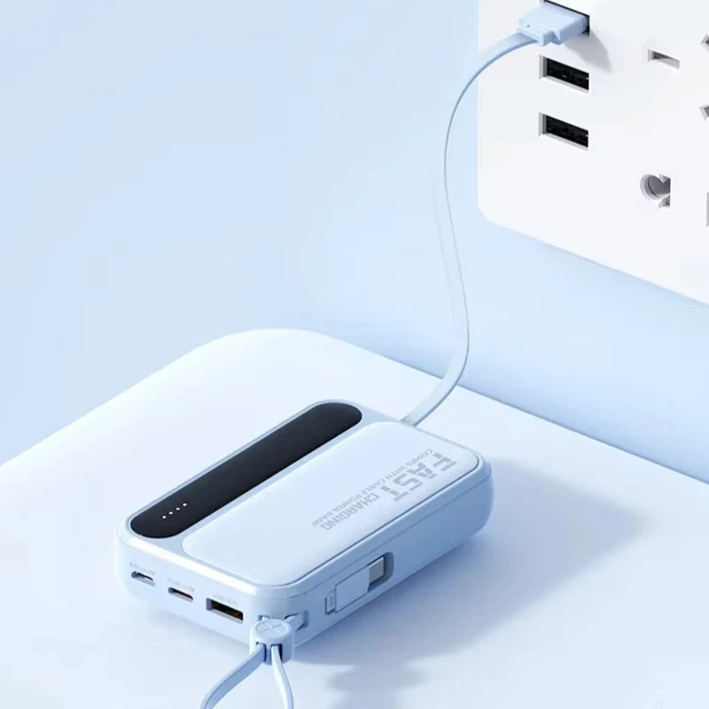 Oneplus Built in Cables Power Bank 4 In1 50000mAh Large Capacity Intelligent Digital Display Light Portable Battery for Iphone