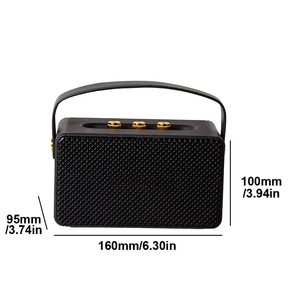 Professional Portable Wireless Speakers with Handle Grip TF FM Radio Bluetooth Speakers Vintage USB Stereo Speaker