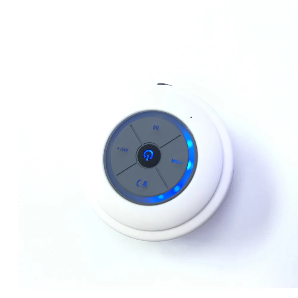 JBJW Q9 Waterproof Bathroom Wireless Speaker Large Suction Cup Bluetooth TF/USB LED Light Portable High Fidelity Mini Subwoofer