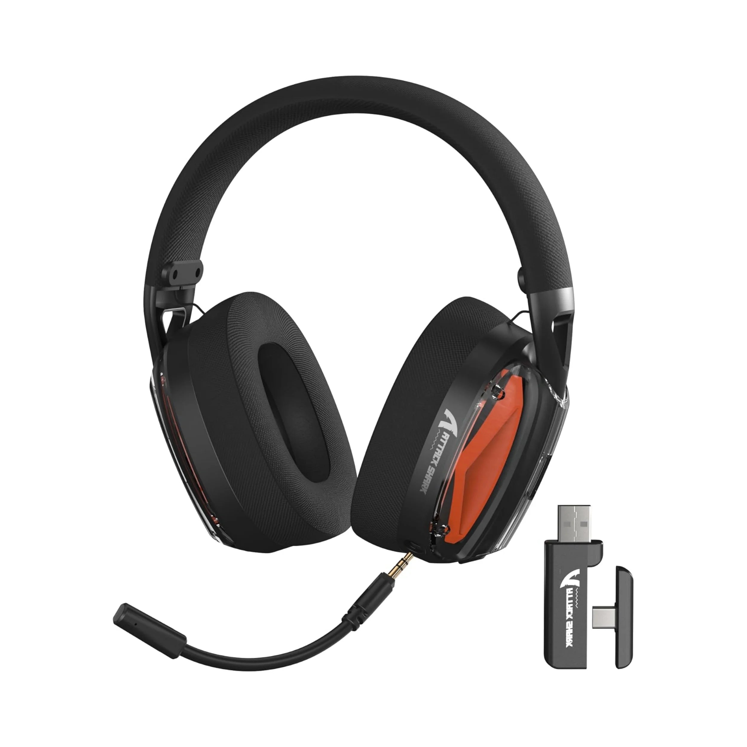 MAMBASNAKE x ATTACK SHARK L60 Lightweight Wireless Gaming Headset Over-Ear,Wired/BT/2.4GTri-Mode,40mm Drivers