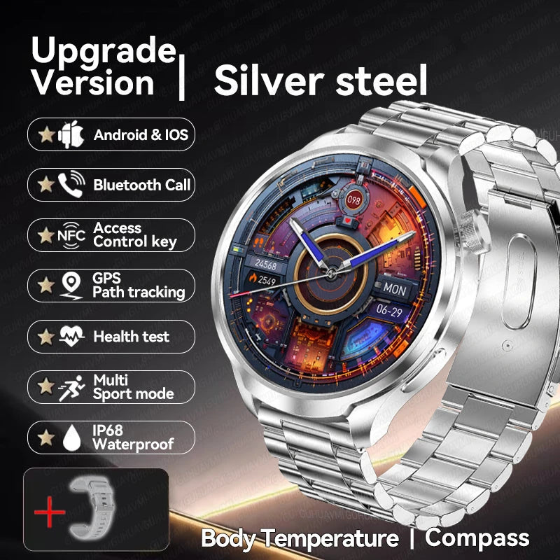 For HUAWEI GPS Outdoor fitness NFC Smart Watch Men 1.85 Inch AMOLED Screen  Bluetooth Call IP67 Waterproof Man SmartWatches 2025
