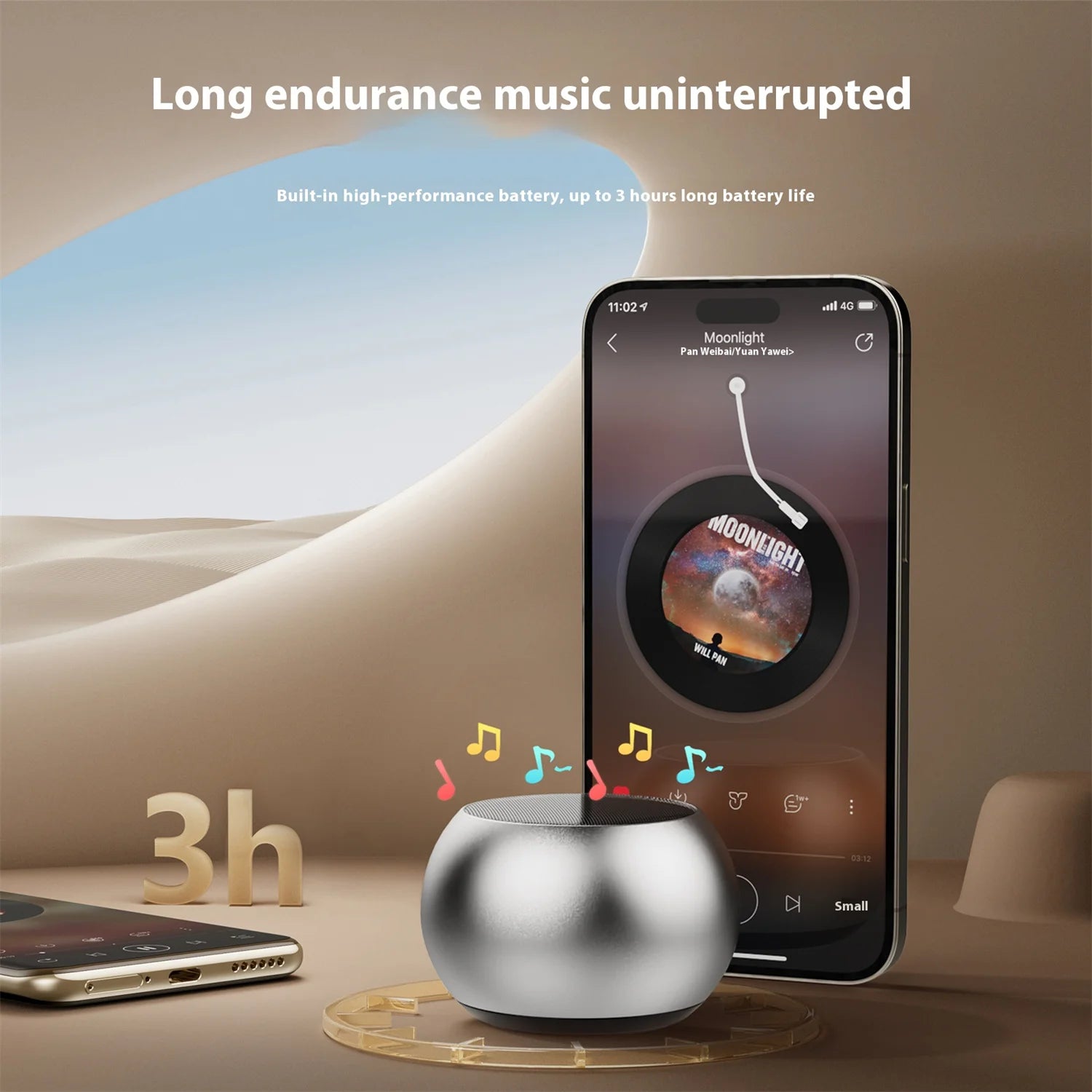 Colorful wireless Bluetooth speaker mini small speaker with high volume outdoor portable small TWS subwoofer