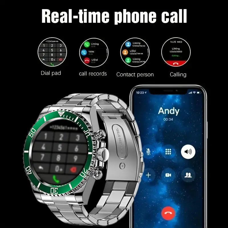 Luxury Smart Watch Man High-End Android Fitness Tracker Aiweile Aw12 Sport Business Bluetooth Call For Huawei IOS Smart Clock