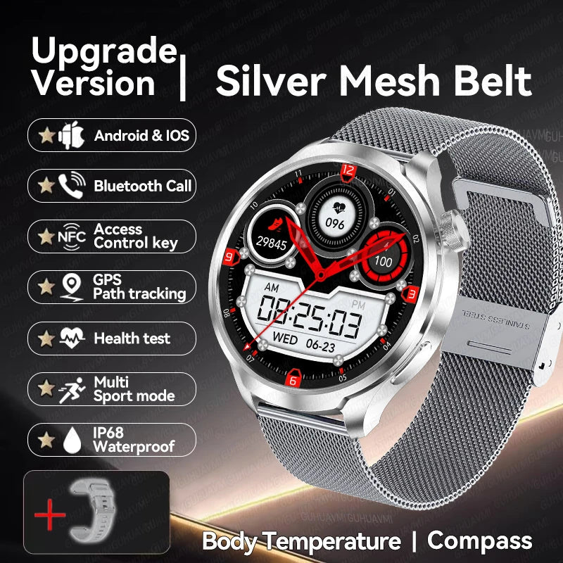 For HUAWEI GPS Outdoor fitness NFC Smart Watch Men 1.85 Inch AMOLED Screen  Bluetooth Call IP67 Waterproof Man SmartWatches 2025