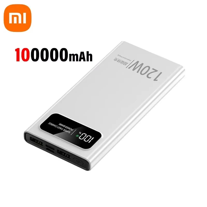 Xiaomi 120W 200000mAh Power Bank Super Fast Charging Battery High Capacity Digital Display Power Bank For iPhone Samsung Huawei