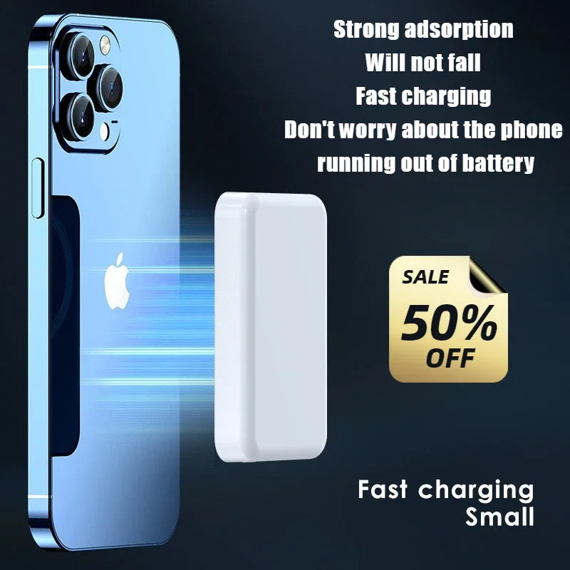 New Magnetic Wireless Portable Power Bank Magsafe External Battery Charger Cases Fast Charging for iPhone Series Samsung Xiaomi